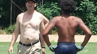 Jim Harbaugh shirtless