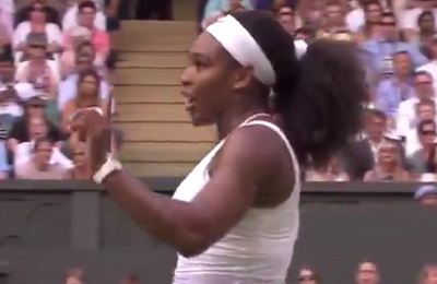 Serena Williams finger wag