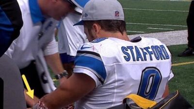 Matthew Stafford bloody