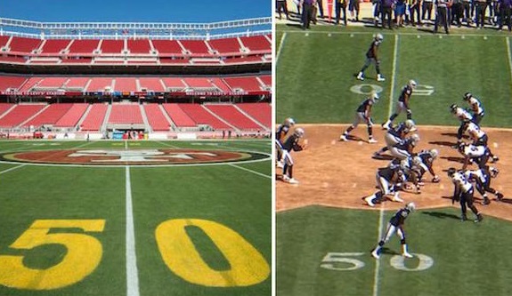 Raiders refuse to paint 50-yard line marker gold at O.co Coliseum