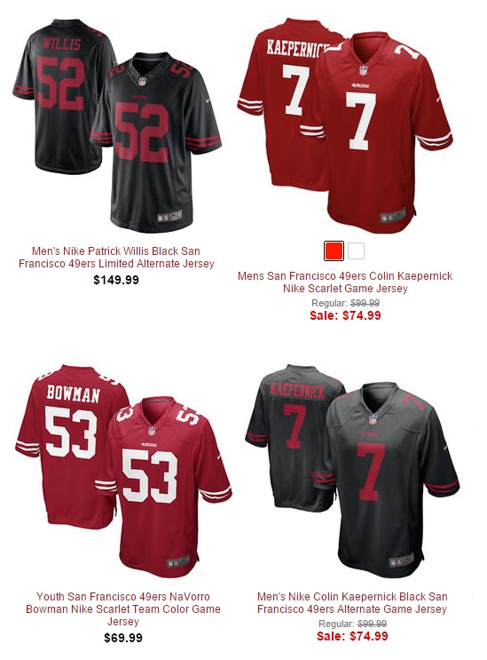 colin kaepernick jersey mens black