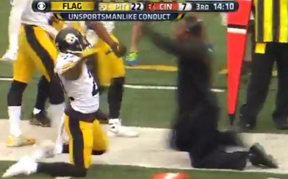 William Gay gets flagged for touchdown celebration. HD 