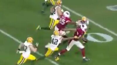 Larry Fitzgerald stiffarm