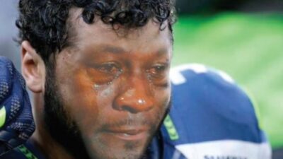 Russell Wilson crying face