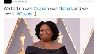 Total Beauty Oprah tweet