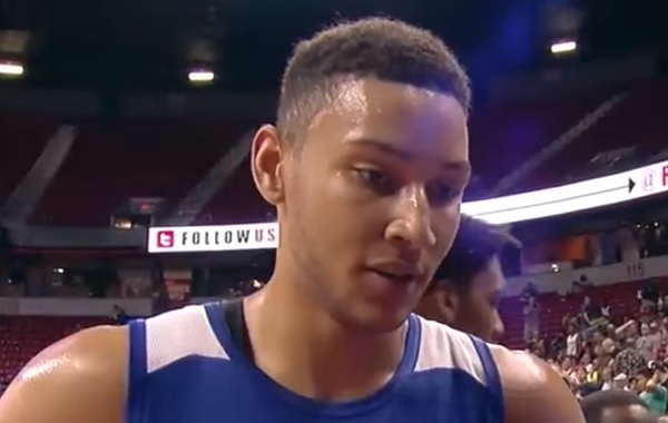 Watch: Ben Simmons laughs in Jared Dudley's face