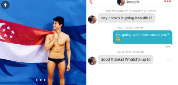 Joseph Schooling Tinder