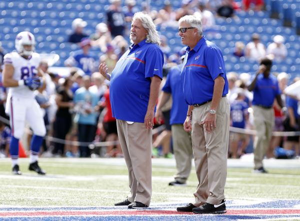 Bills coach Rex Ryan has a framed photo of a woman's feet on his