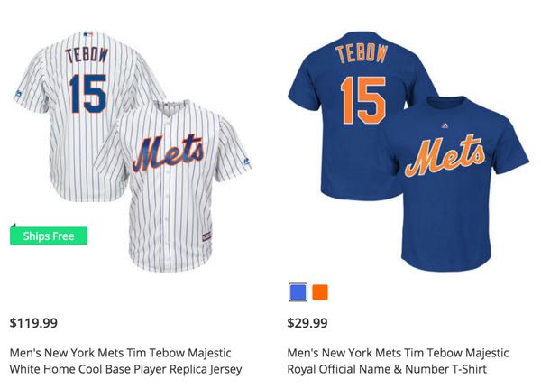 tebow mets t shirt