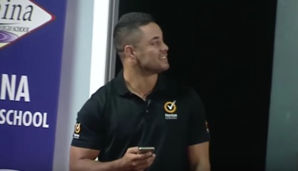 Schoolsexvidio - Jarryd Hayne fell victim to porn prank during presentation at high school ( Video)