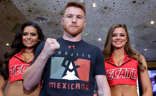 Canelo Alvarez Girlfriend Fernanda Gomez Support Andy Ruiz At Fight