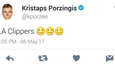 Kristaps Porzingis tweet