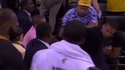 Warriors fan fight