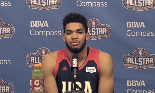 Star's Bizarre Haircut Catches Karl-Anthony Towns