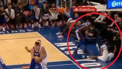 Joel Embiid staredown