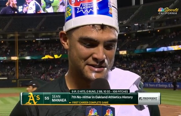 A's Sean Manaea puts the baseball world on notice with no-hitter against  the hot-hitting Red Sox - The Athletic