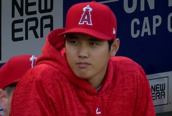 Shohei Ohtani watches fellow Japanese athlete Rui Hachimura at