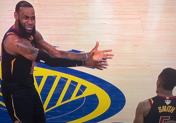 LeBron upset with JR Smith becomes meme