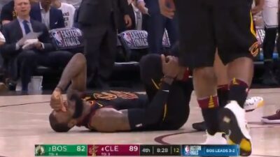 LeBron James leg