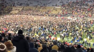 Purdue fans rush field
