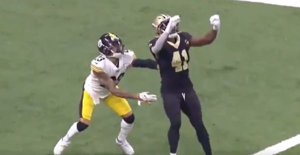 Watch: Saints benefit from controversial pass interference call in