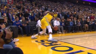 Kevin Durant out of bounds
