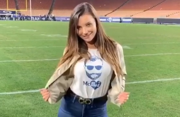 Rams Coach Sean McVay's Fiancée Veronika Khomyn Supports Him at