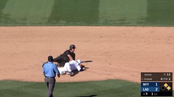 MLB Determines Dodgers Should Not Have Been Awarded Time After Yankees'  Brett Gardner Slid Into Max Muncy