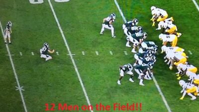 Michigan State 12 men on the field
