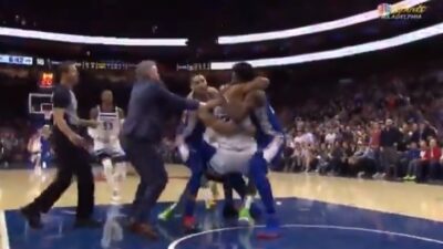 Joel Embiid Karl Anthony Towns fight