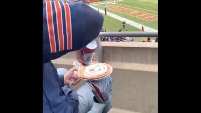 Bears fan pie whipped cream