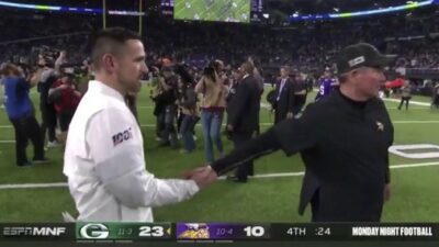 Mike Zimmer Matt LaFleur handshake