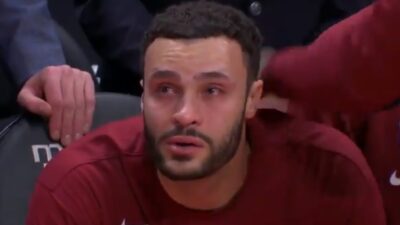 Larry Nance Jr crying