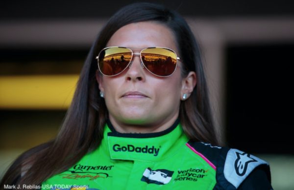 Danica Patrick in a GoDaddy racing suit