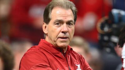 Nick Saban on the sidelines