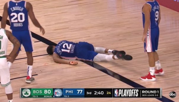 Tobias Harris leaves game following scary head injury Tobias Harris