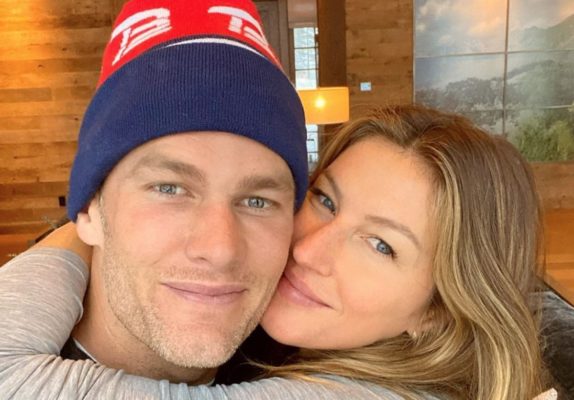 Gisele and Tom Brady cheek to cheek