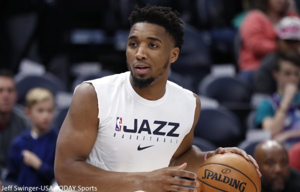 Donovan Mitchell with a ball