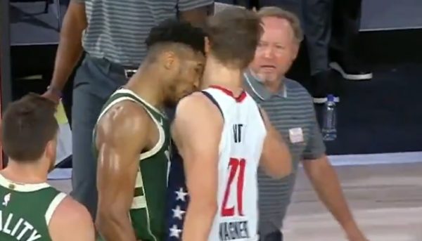 Giannis Antetokounmpo headbutt