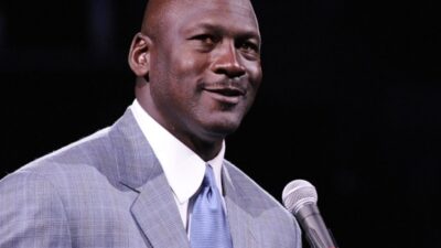 Michael Jordan giving a speech