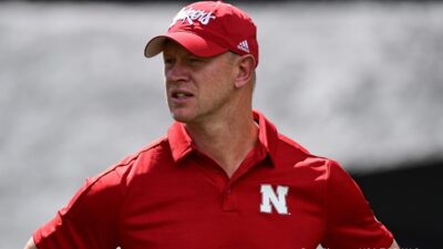 Scott Frost in a Nebraska polo