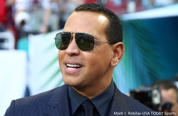 Alex Rodriguez with sunglasses on