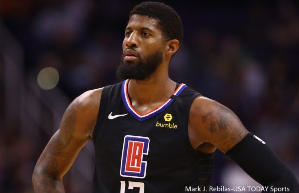 Paul George in his Clippers uniform
