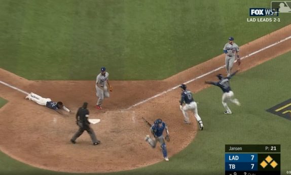 Video: Rays Beat Dodgers On Crazy Final Play In Game 4