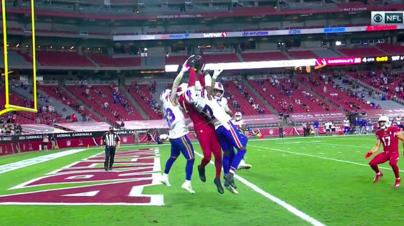 Video: DeAndre Hopkins catches winning touchdown in between three Bills  defenders