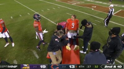 Nick Foles carted off