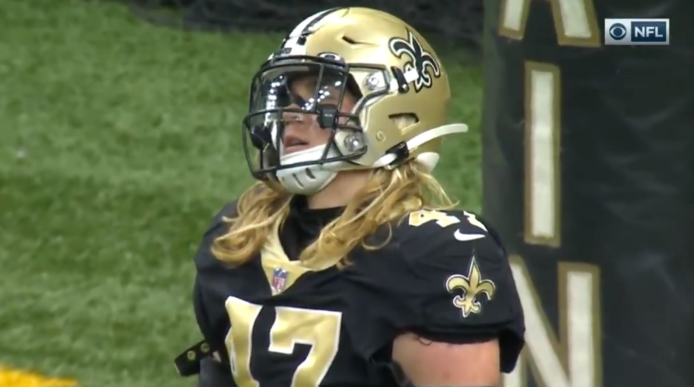 Video: Saints' Alex Anzalone blows potential touchdown by missing