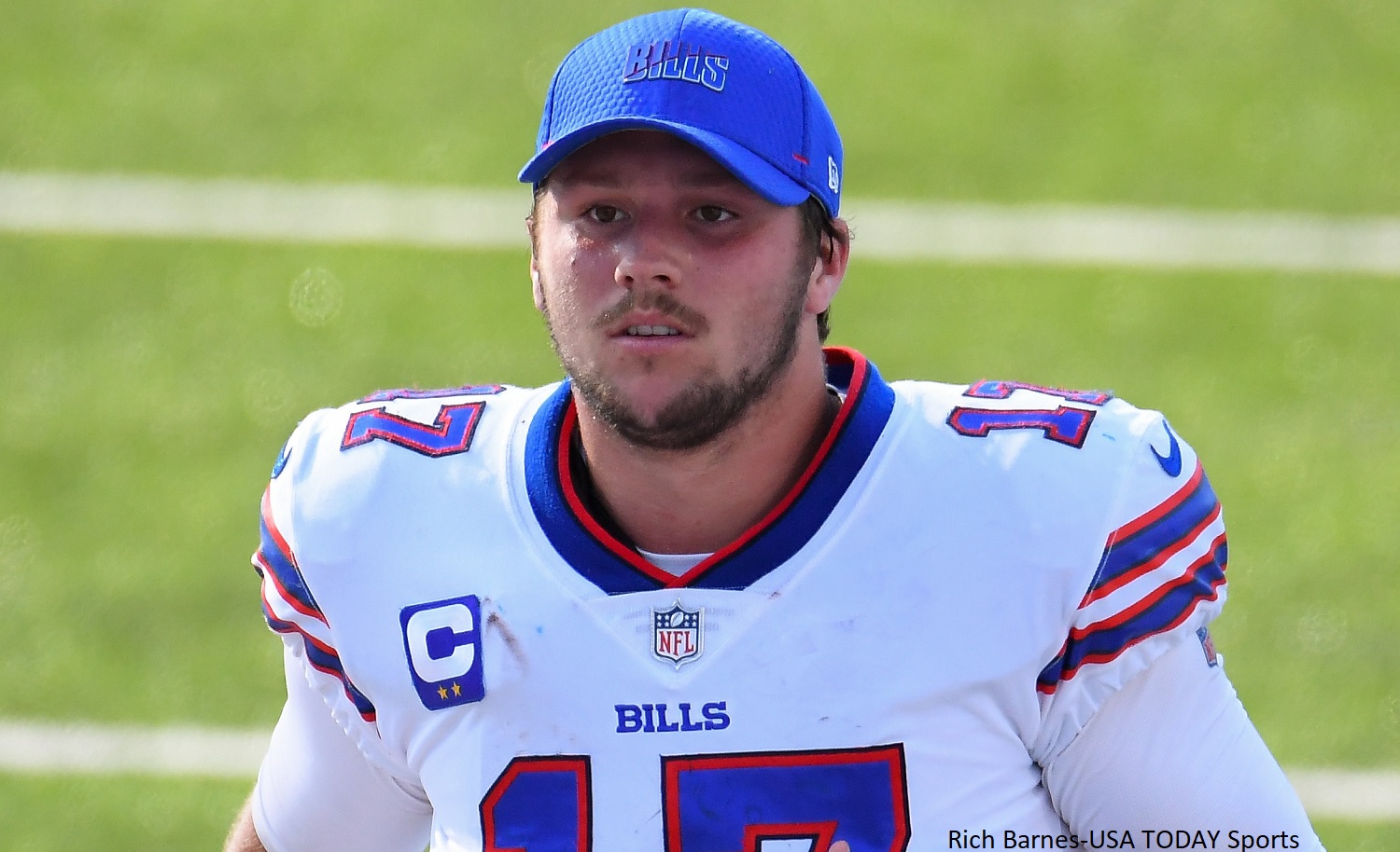 Josh Allen changed his mind about not playing with sleeves in