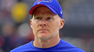 Sean McDermott in Bills gear