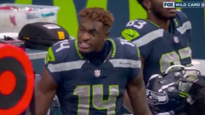 DK Metcalf frustrated
